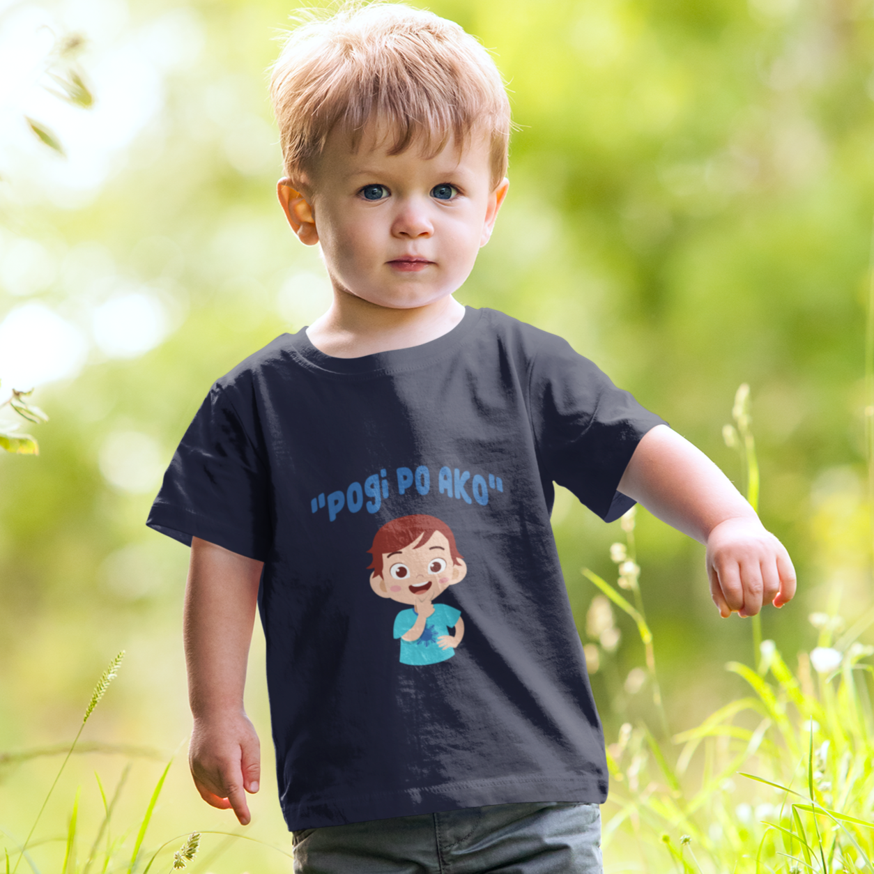 "POGI PO AKO" Boy Toddler's Fine Jersey Tee